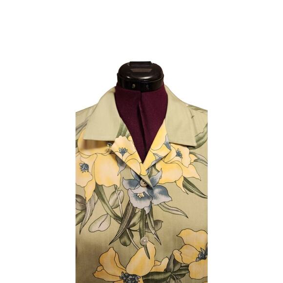 Vintage Tommy Bahama 100% Silk Tropical Top and Wrap Skirt Outfit Set Size M - Picture 6 of 15